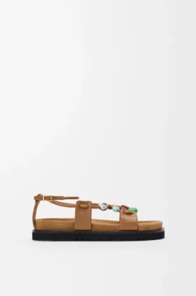 Pebble Beads Fussbett Sandal in Nappa Lambskin