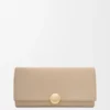 Pebble Continental Wallet in Shiny Nappa Calfskin