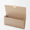 Pebble Continental Wallet in Shiny Nappa Calfskin