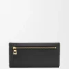 Pebble Continental Wallet in Shiny Nappa Calfskin