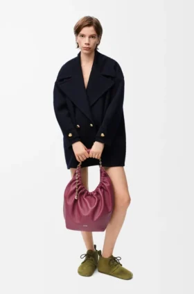 Pebble Peacoat in Wool