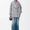 Pebble Peacoat in Wool Pebble Peacoat in Wool