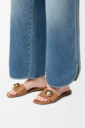 Pebble Slide in Soft Calfskin