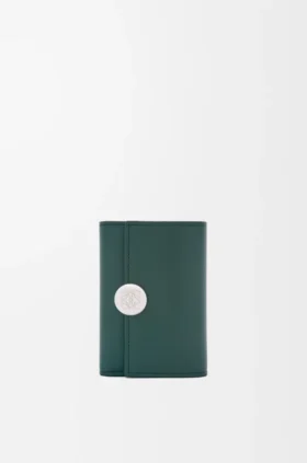 Pebble Small Vertical Wallet in Shiny Nappa Calfskin
