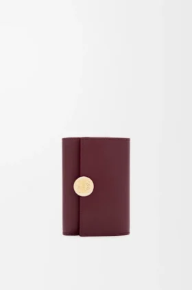 Pebble Small Vertical Wallet in Shiny Nappa Calfskin