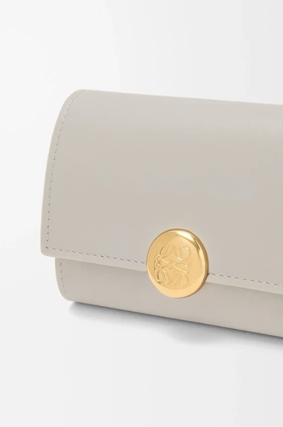 Pebble Small Vertical Wallet in Shiny Nappa Calfskin Pebble Small Vertical Wallet in Shiny Nappa Calfskin