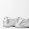 Pebble Soft Ballerina in Laminated Nappa Lambskin