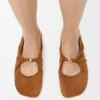 Pebble Soft Ballerina in Suede Goatskin