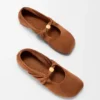 Pebble Soft Ballerina in Suede Goatskin