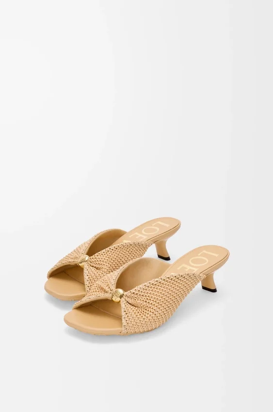 Pebble Soft Slide in Raffia-Effect Fabric Pebble Soft Slide in Raffia-Effect Fabric