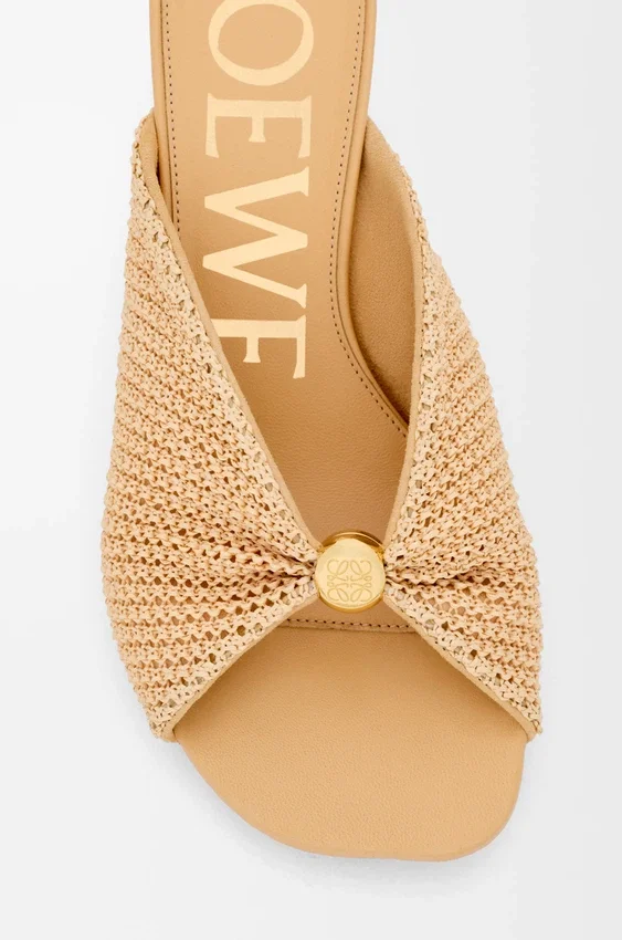 Pebble Soft Slide in Raffia-Effect Fabric Pebble Soft Slide in Raffia-Effect Fabric