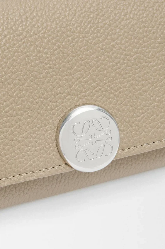 Pebble Trifold Wallet in Pebble Grained Calfskin Pebble Trifold Wallet in Pebble Grained Calfskin