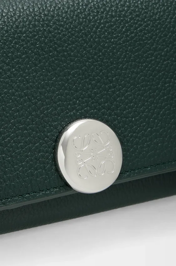 Pebble Trifold Wallet in Pebble Grained Calfskin Pebble Trifold Wallet in Pebble Grained Calfskin