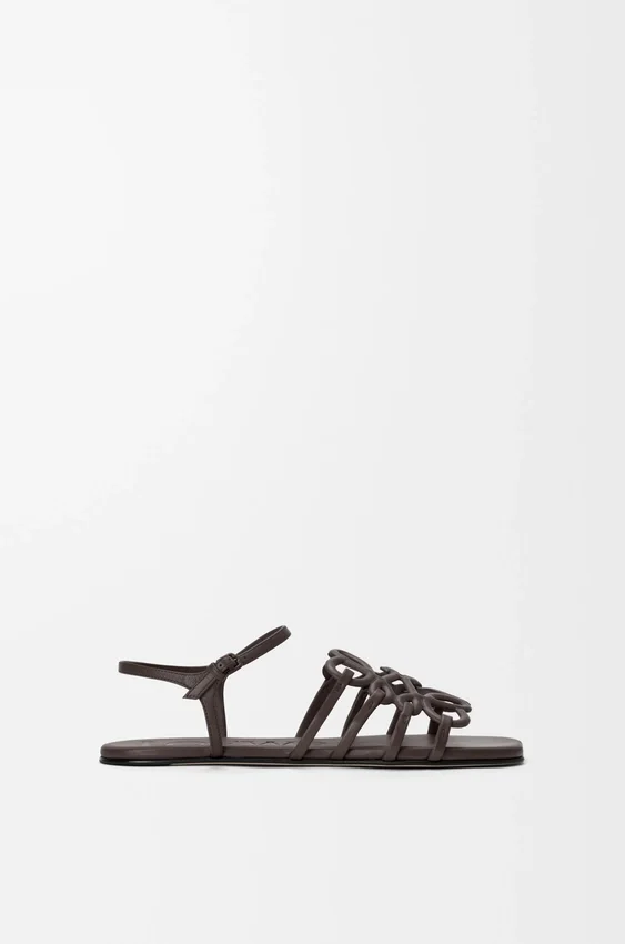 Petal Anagram Sandal in Calfskin Petal Anagram Sandal in Calfskin