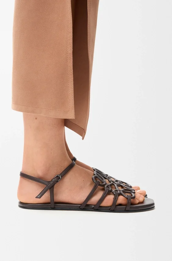 Petal Anagram Sandal in Calfskin Petal Anagram Sandal in Calfskin