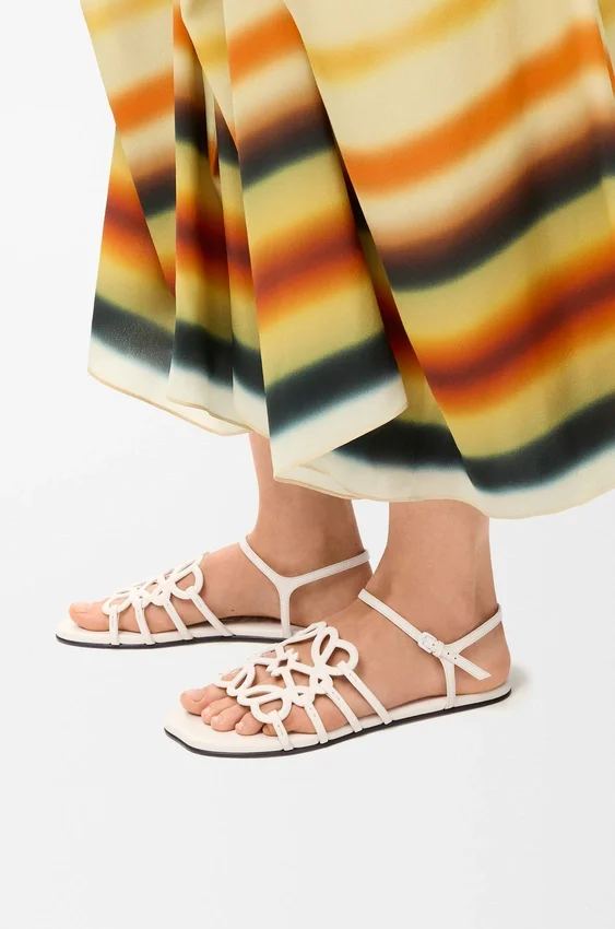 Petal Anagram Sandal in Calfskin Petal Anagram Sandal in Calfskin