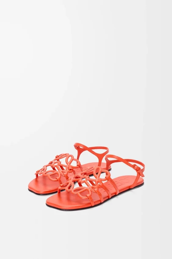 Petal Anagram Sandal in Calfskin Petal Anagram Sandal in Calfskin