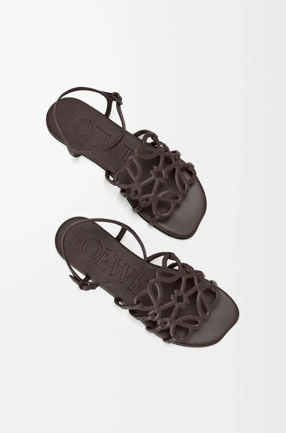 Petal Anagram Sandal in Calfskin Petal Anagram Sandal in Calfskin
