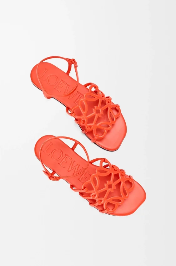 Petal Anagram Sandal in Calfskin Petal Anagram Sandal in Calfskin
