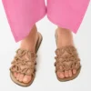 Petal Anagram Slide in Calfskin Petal Anagram Slide in Calfskin