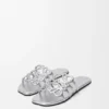 Petal Anagram Slide in Laminated Lambskin Petal Anagram Slide in Laminated Lambskin