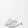 Petal Anagram Slide in Laminated Lambskin Petal Anagram Slide in Laminated Lambskin