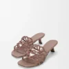Petal Anagram Slide in Rhinestone-Embellished Suede Petal Anagram Slide in Rhinestone-Embellished Suede
