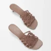 Petal Anagram Slide in Rhinestone-Embellished Suede Petal Anagram Slide in Rhinestone-Embellished Suede