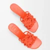 Petal Anagram Slide in Soft Calfskin Petal Anagram Slide in Soft Calfskin
