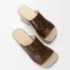 Petal Espadrille Platform Slide in Vegetable-Tanned Calfskin Petal Espadrille Platform Slide in Vegetable-Tanned Calfskin