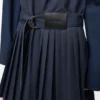 Pleated Dress in Cotton Blend