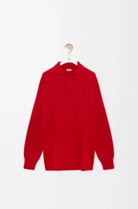 Polo Sweater in Cashmere and Silk Blend