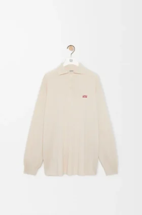 Polo Sweater in Cashmere and Silk Blend