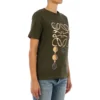 Printing Loose Pure Cotton Short Sleeve Olive Green S359333Xbp-4160