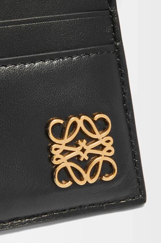 Puffer Anagram Plain Cardholder in Shiny Nappa Calfskin Puffer Anagram Plain Cardholder in Shiny Nappa Calfskin