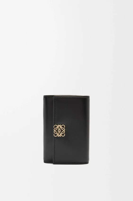 Puffer Anagram Small Vertical Wallet in Shiny Nappa Calfskin Puffer Anagram Small Vertical Wallet in Shiny Nappa Calfskin