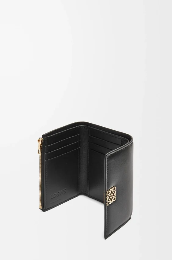 Puffer Anagram Small Vertical Wallet in Shiny Nappa Calfskin Puffer Anagram Small Vertical Wallet in Shiny Nappa Calfskin