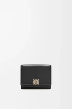 Puffer Anagram Trifold Wallet in Shiny Nappa Calfskin