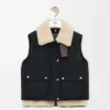 Puffer Vest in Shearling and Cotton Blend Puffer Vest in Shearling and Cotton Blend