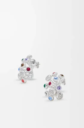 Push Pin Earrings in Sterling Silver and Crystals Push Pin Earrings in Sterling Silver and Crystals