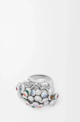 Push Pin Ring in Sterling Silver and Crystals Push Pin Ring in Sterling Silver and Crystals