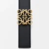 Reversible Anagram Belt in Supple Grained Calfskin Reversible Anagram Belt in Supple Grained Calfskin