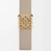 Reversible Anagram Belt in Supple Grained Calfskin Reversible Anagram Belt in Supple Grained Calfskin