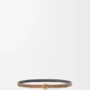 Reversible Anagram Bombé Belt in Smooth Calfskin Reversible Anagram Bombé Belt in Smooth Calfskin