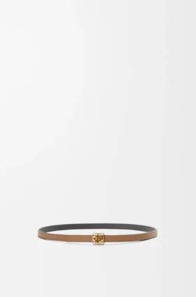 Reversible Anagram Bombé Belt in Smooth Calfskin