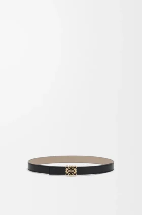 Reversible Anagram Bombé Belt in Smooth Calfskin