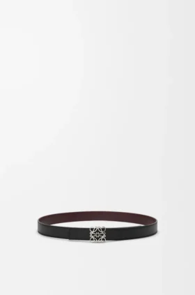 Reversible Anagram Bombé Belt in Smooth Calfskin