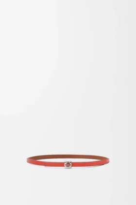 Reversible Anagram Bombé Belt in Smooth Calfskin