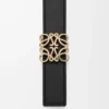 Reversible Anagram Bombé Belt in Smooth Calfskin Reversible Anagram Bombé Belt in Smooth Calfskin