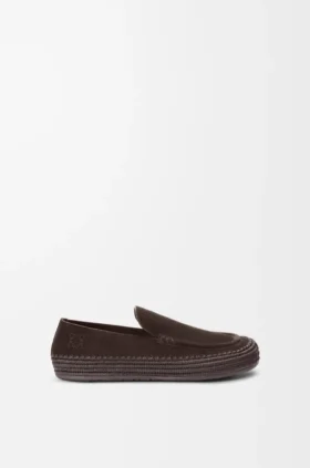 Rio Loafer in Suede and Raffia